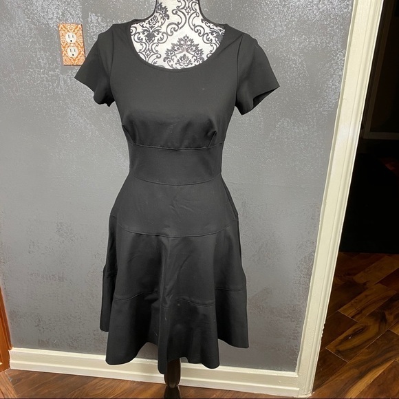 Three Dots Women's A-line Ponte S/S Seamed Dress - Picture 4 of 12